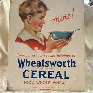 1950's Wheatsworth Cereal Poster